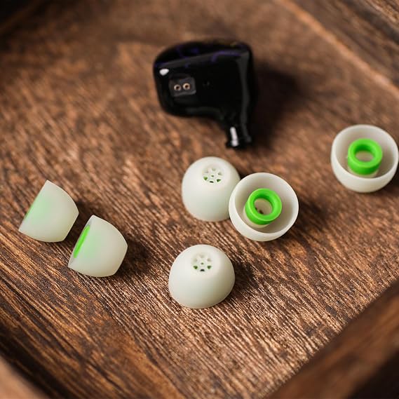 Linsoul Kiwi Ears Flex Anti-earwax IEM Ear Tips, 3 Pairs, S/M/L Size
