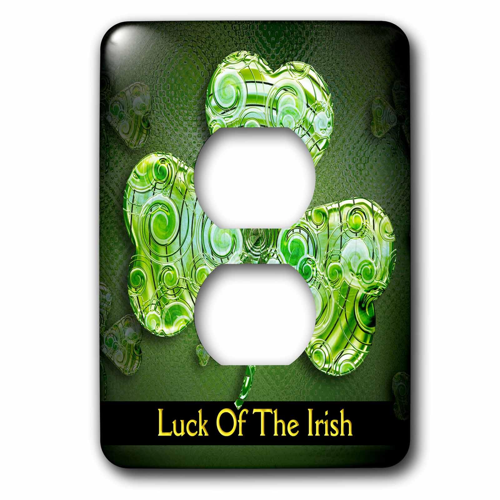 Luck of The Irish plaque 2 prises vert chic clovers