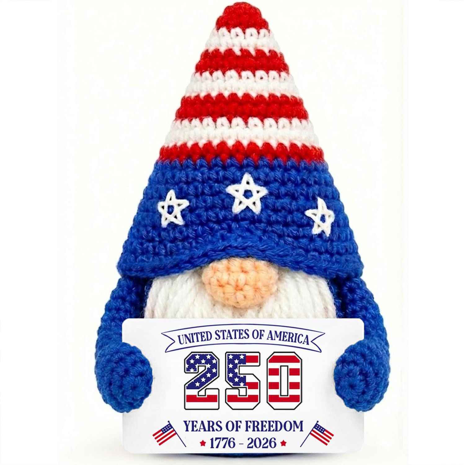 Amazon.com: 4th of July Crochet Gnome Decoration – Handmade