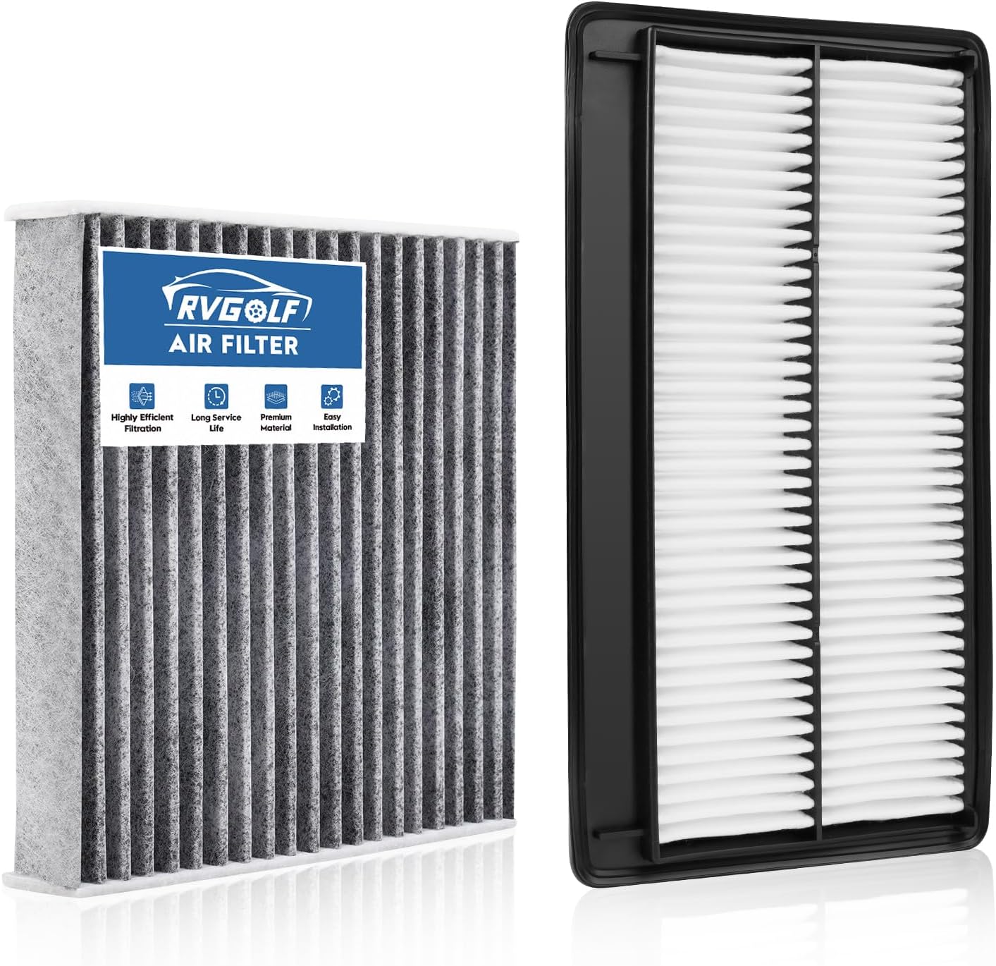 Engine+Cabin Air Filters Fit for 2022-2025 2026 Acura MDX 3.5L, 2023-2025 2026 Honda Pilot 3.5L Air Filter With Activated Carbon Replacement CF11182 17220-61A-A00