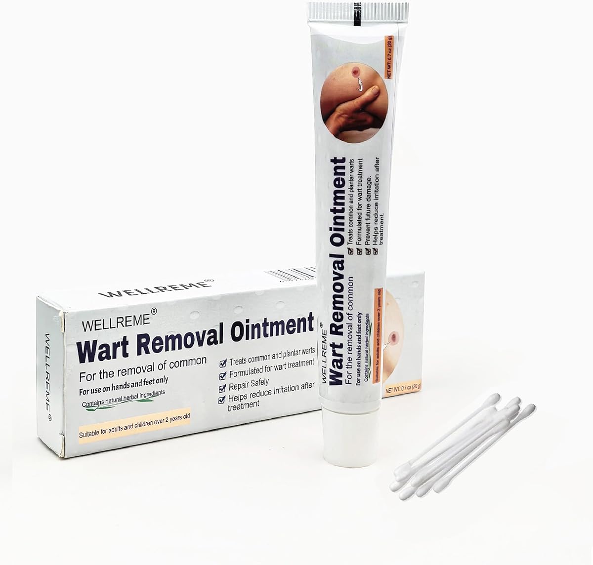 Wart Removal Cream, Skin Tag Remover for Hands and Feet Skin, Suitable for Various Skin Types(20g)