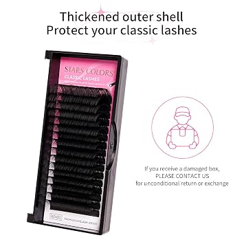 Eyelash Extensions 0.03/0.05/0.07/0.10/0.15/0.20 C CC D DD Curl 7-15mm Individual Lashes Premium Classic Lash Soft Matte Dark Professional Eyelashes Extension(0.03-CC-MIX)