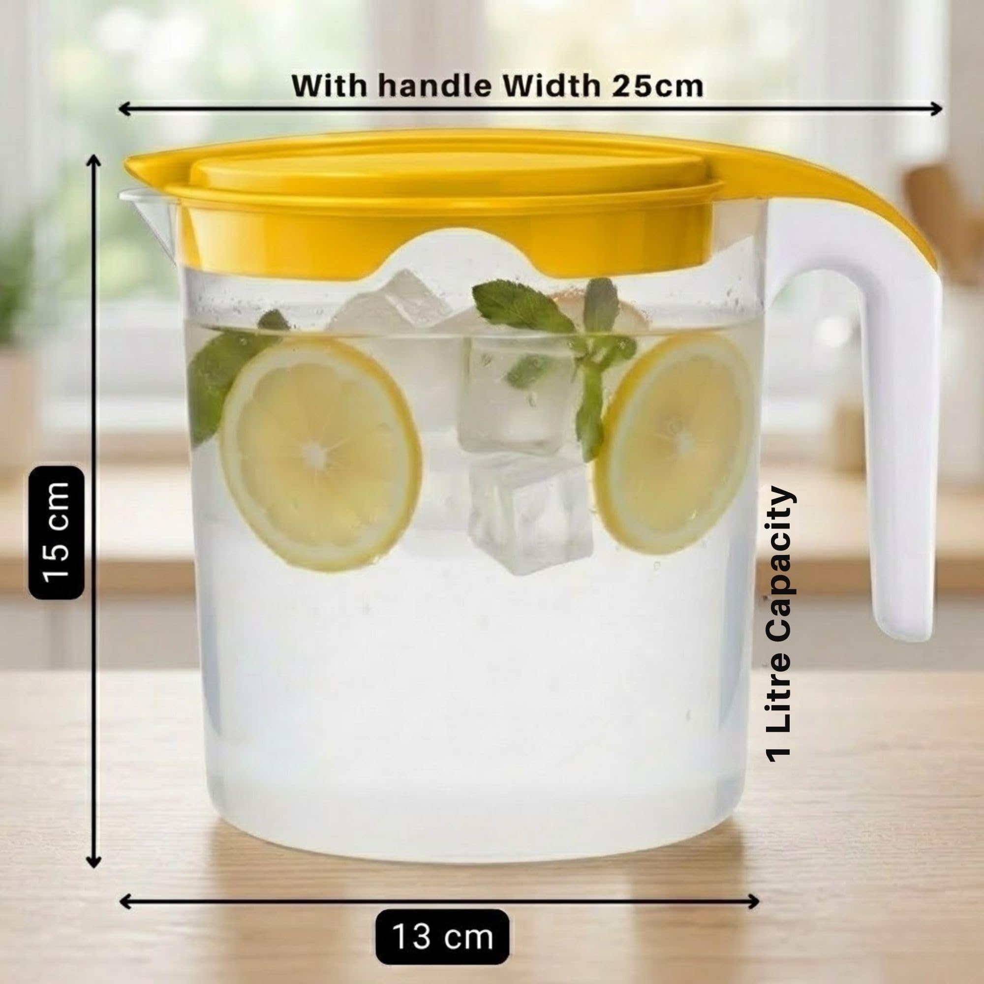 Lot De 2 Carafes à Eau En Plastique 1 Litre Avec Couvercles Blancs Rabat Pichets Incassables Recyclables Et Qualite Alimentaire Pot Jus 88637193