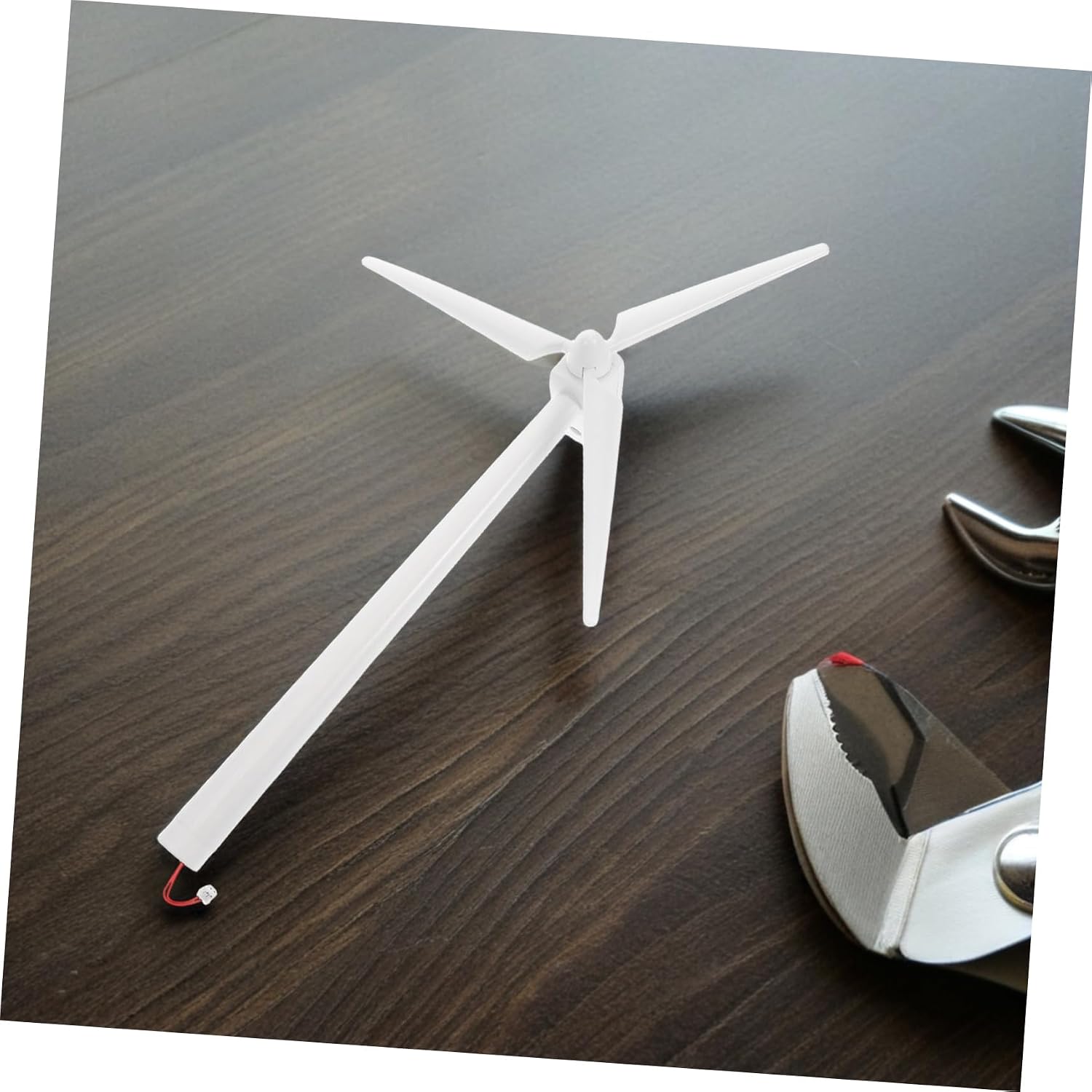 1 Set Solar 3D Windmill Model Kit Children's Educational Home Desktop Decoration Office Desk Ornament for Adventures and Indoor Experiments White