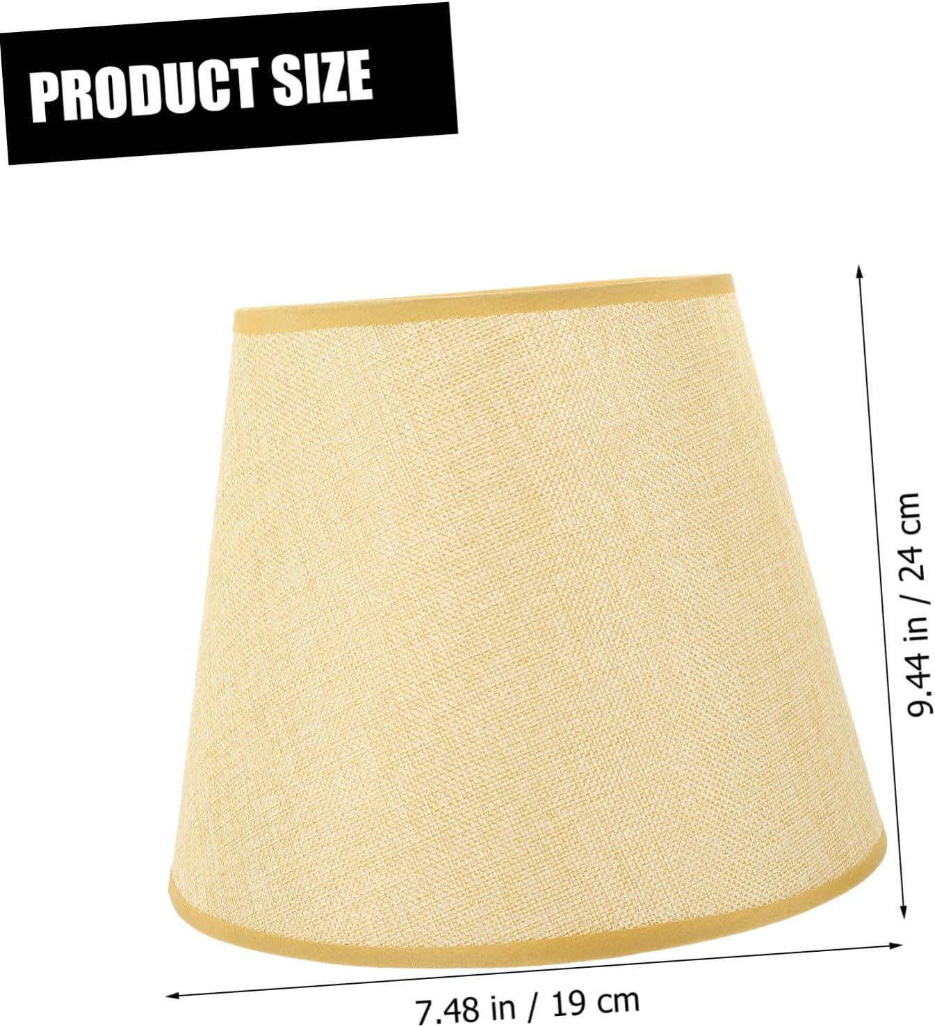 Beige Fabric Lamp Shade Cover for Table and Bedside Lamps Bottom Dust-resistant Cloth Lampshade for Warm Gentle Lighting in Living Office and Bedroom