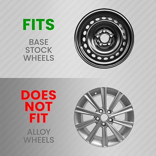 Miniatura 13 de BDK (paquete de 4) tapacubos de 16" para llantas de acero premium, tapacubos de repuesto estilo OEM, a presión, para coche, camión, SUV - juego