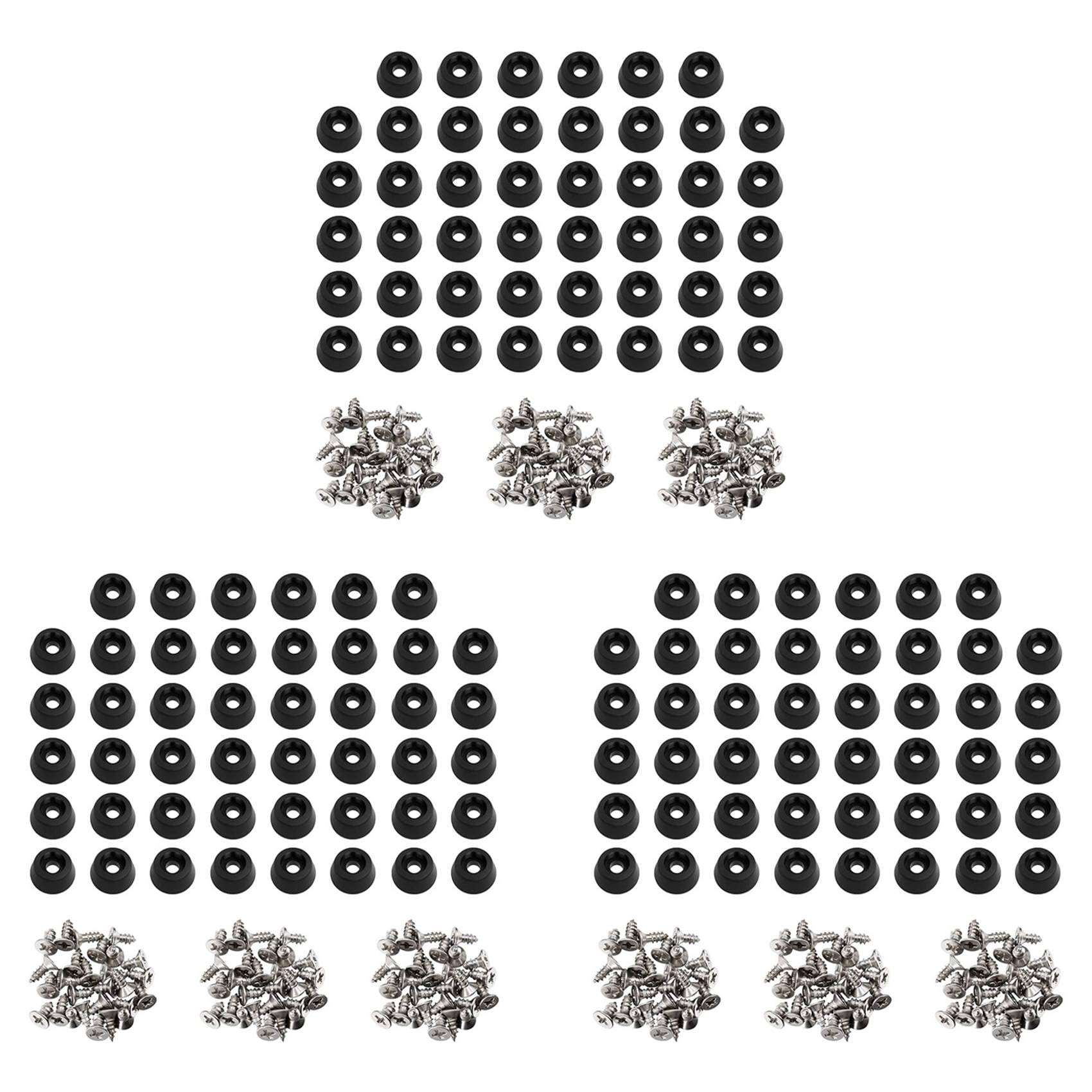 Hndhbfgrt 360 Pcs Soft Cutting Board Rubber Feet with Stainless Steel Screws 0.28 x 0.59 for Furniture, Electronics and Appliances