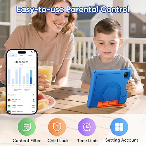 Miniatura 7 de Tableta para niños, tableta Android 16 para niños, Octa-Core, 24 GB de RAM, 64 GB ROM, tarjeta de 1 TB expandible, tabletas de 10.1 pulgadas con