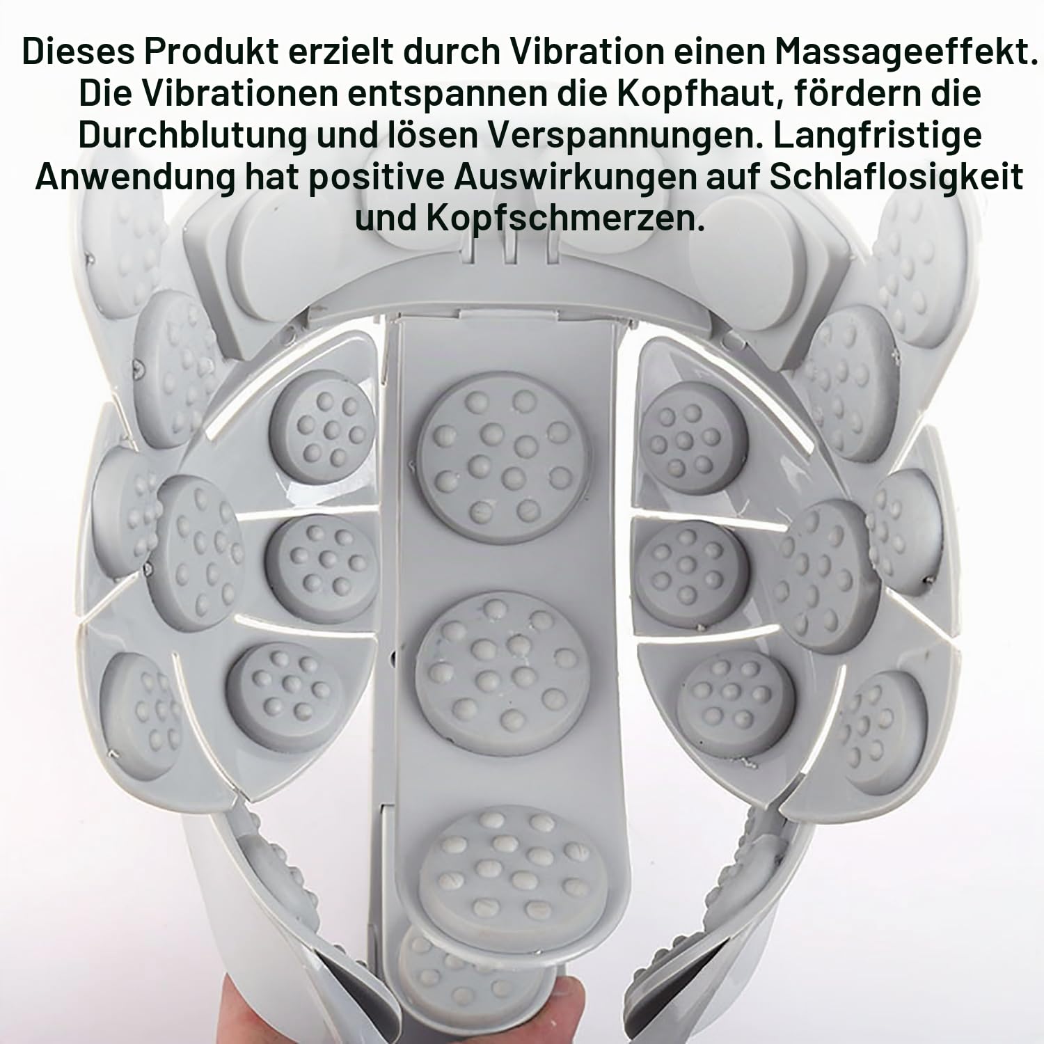 Elektrisches Kopfmassagegerät Helm-Massagegerät, Haushalts-Kopfhautmassagegerät, Verstellbar, Benutzerfreundliches Design, Zur Entspannung Des Kopfes Und Förderung Der Durchblutung, Geschenk