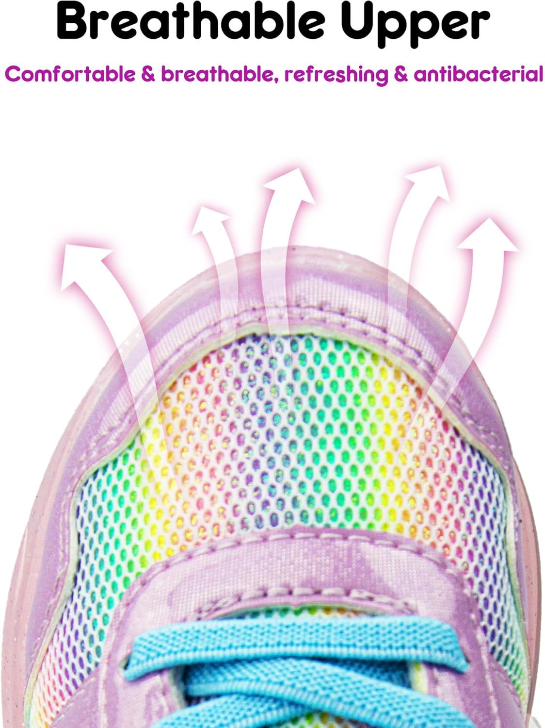 YESKIS Toddler Boys Girls Light Up Shoes LED Flashing Lightweight Mesh Breathable Adorable Running Sneakers for Toddler and Little Kid - Image 7