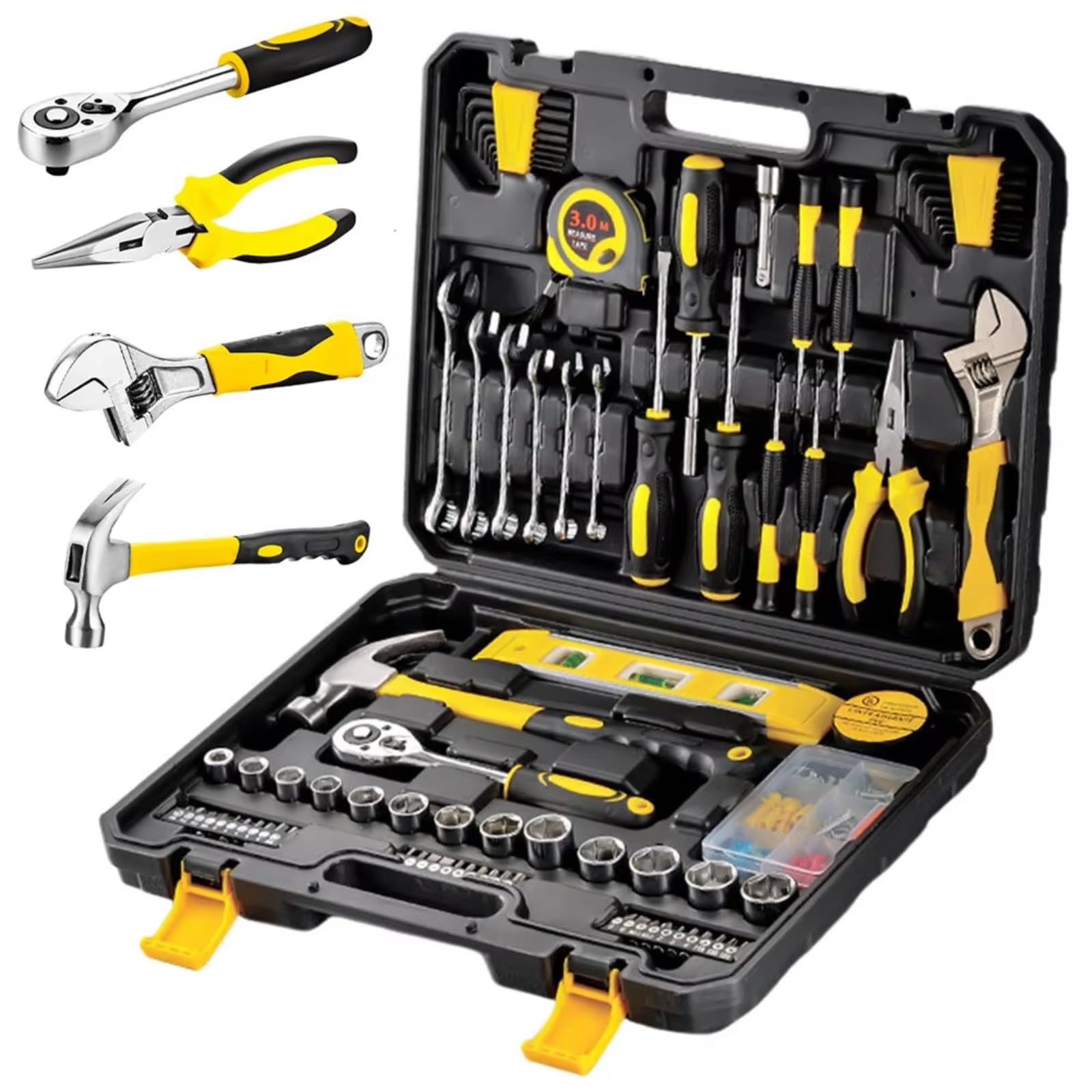 Kit d'outillage mécanique Ensemble D'outils 108 Pièces Kit Manuels La Maison Générale Boîte À Outils Mallette Rangement Utilisée La Réparation Automobile Et La Réparation Domestique