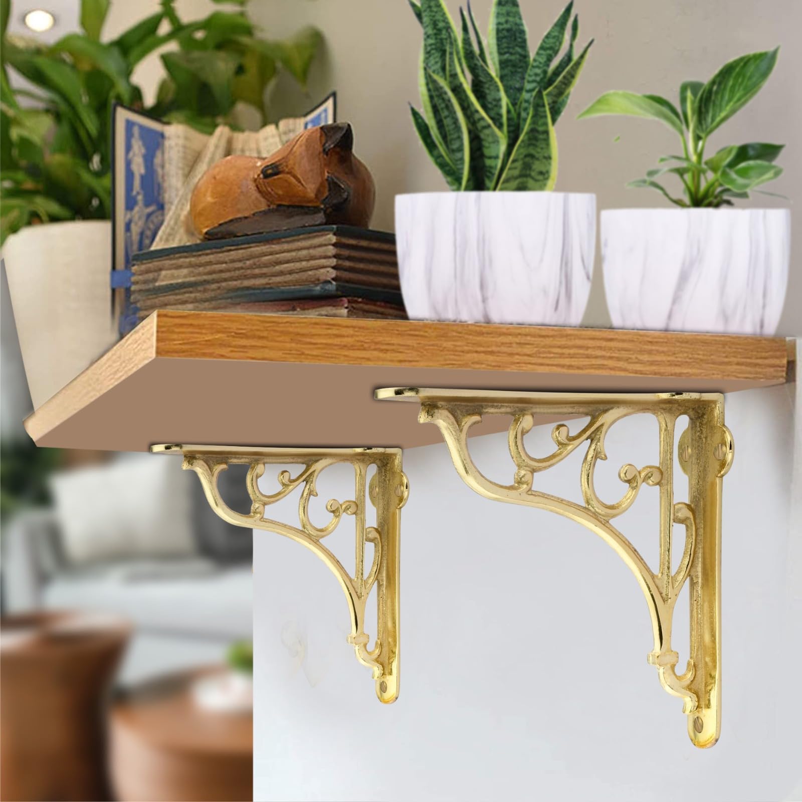 Metal Handcrafted Shelf Bracket for Floating Shelves L Angle Decorative L Shaped Corner Brace Joint Heavy Duty Wall Mounted Shelf Supporter, Corner Brace Holder (Pack of 1 Pair) (B0D1NX77XP) Amazon Price History, Amazon Price Tracker