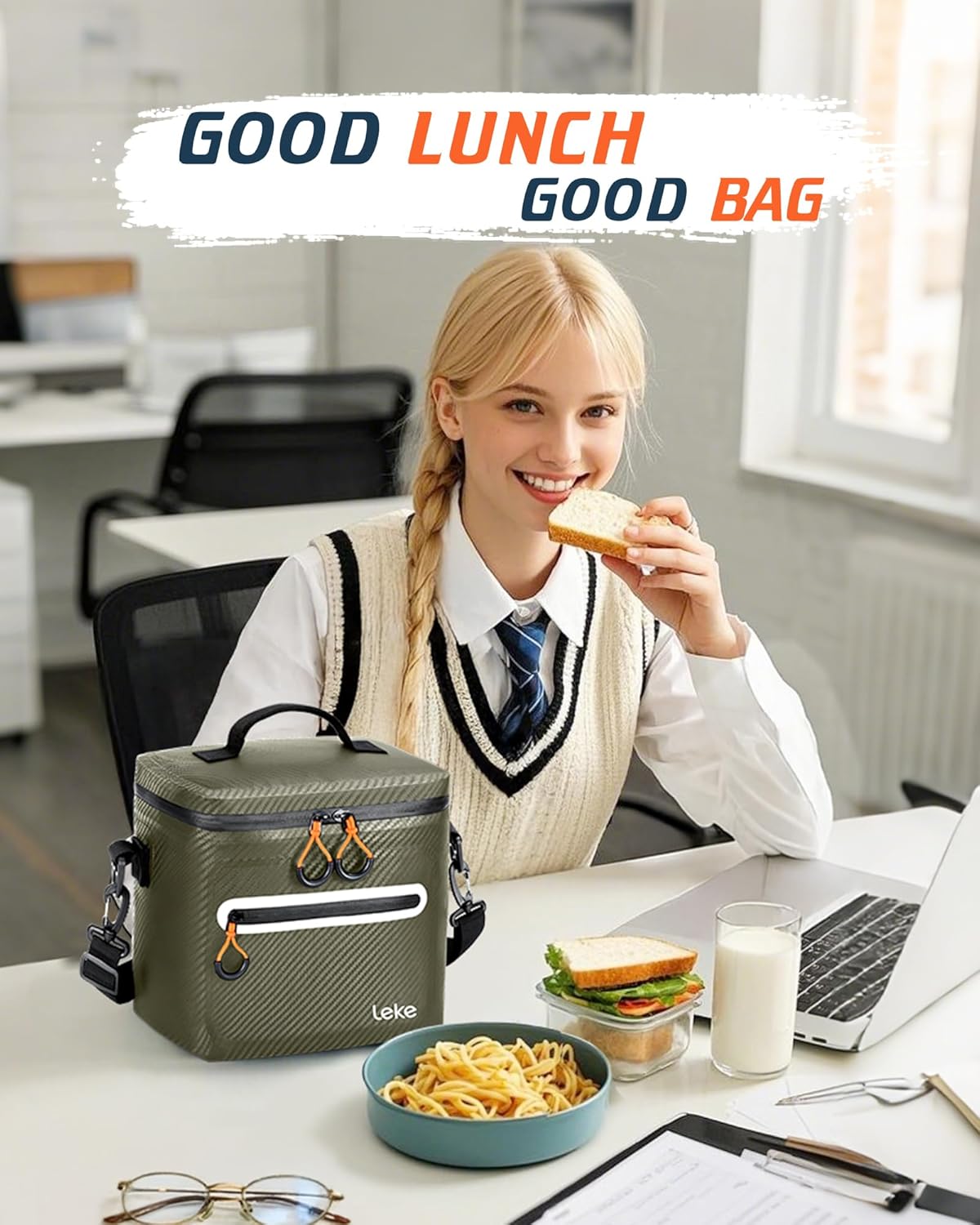 Soft-Sided Cooler Bag, 8/16 Can Insulated Lunch Box, Waterproof, Leak-Proof, Portable Lunch Bag for Work, Beach, Drink, Travel, Camping, Picnic, Gift