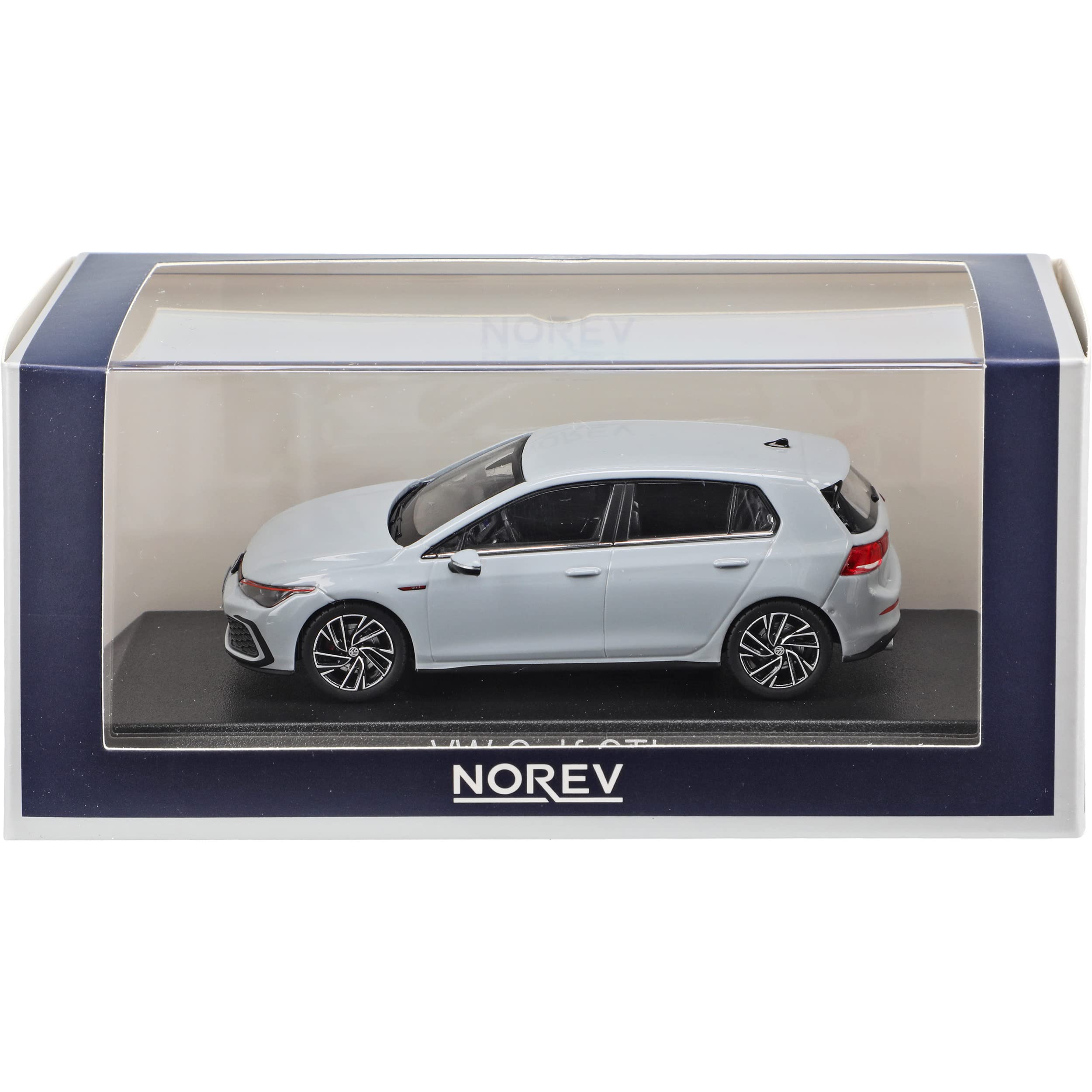 Volkwagen Golf VIII G*T*I 5 Türer Grau 8. Generation Ab 2019 1/43 Norev Modell Auto mit individiuellem Wunschkennzeichen