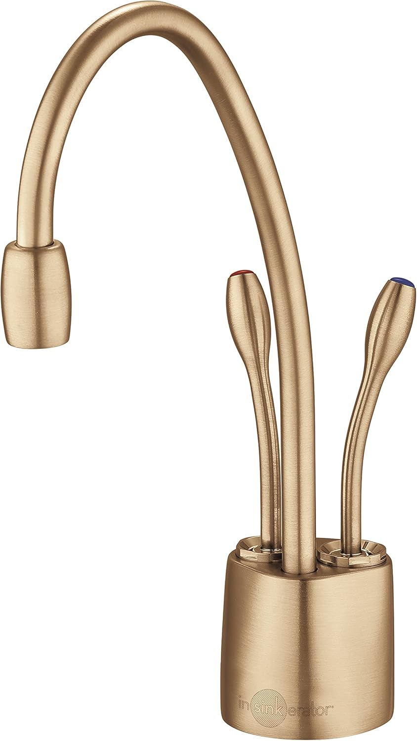 InSinkErator F-HC1100-BB Indulge Hot and Cool Water Dispenser Faucet, Brushed Bronze Brushed Bronze Hot and Cold Faucet