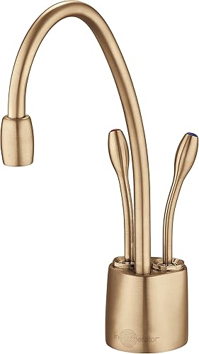 Miniatura 2 de InSinkErator F-HC1100-BB Indulge - Grifo dispensador de agua fría y caliente, bronce cepillado