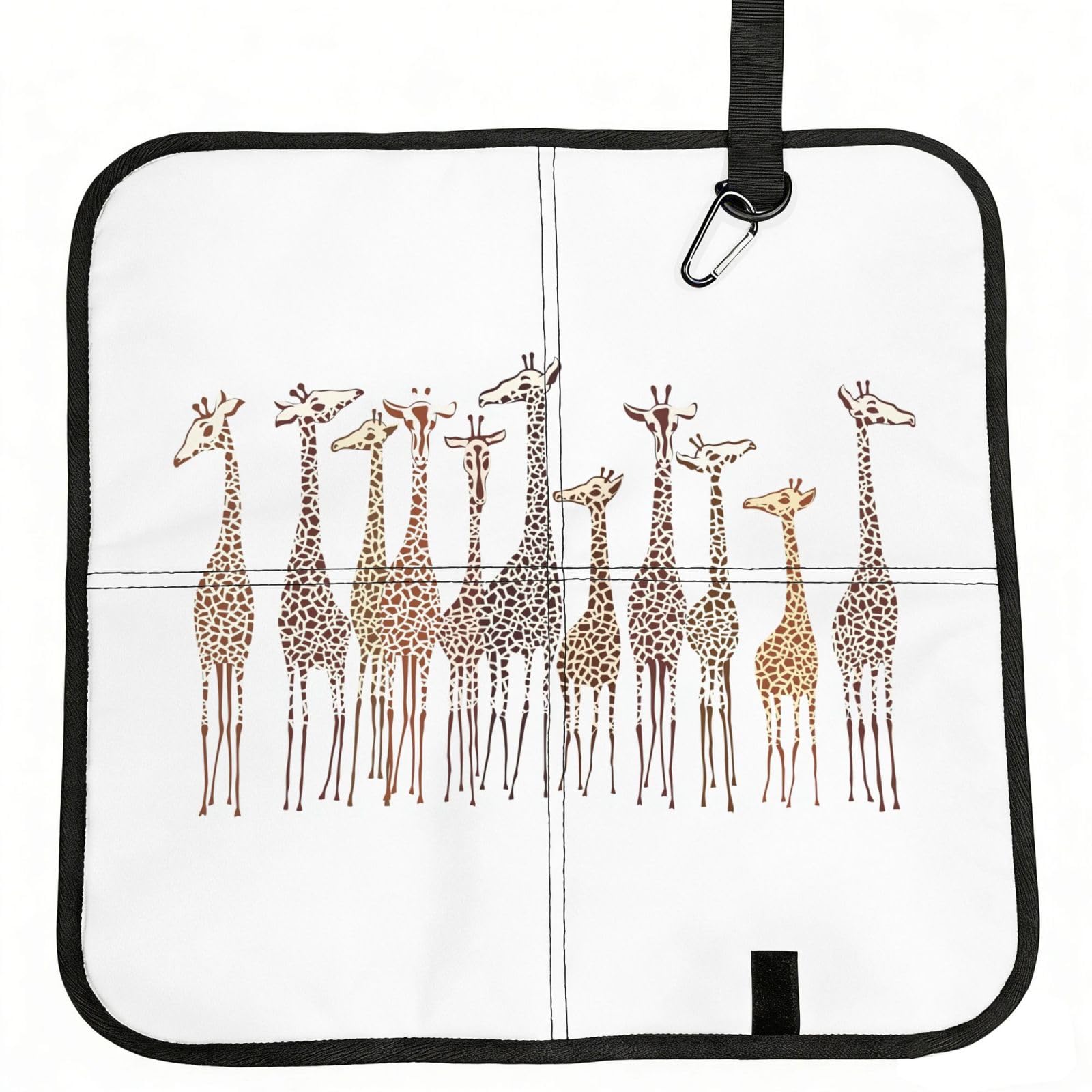 AYYQWE Cute Cartoon Funny Giraffes Print Foldable Seat Cushion Portable Chair Pad Office Commuting Picnic Camping Outdoor