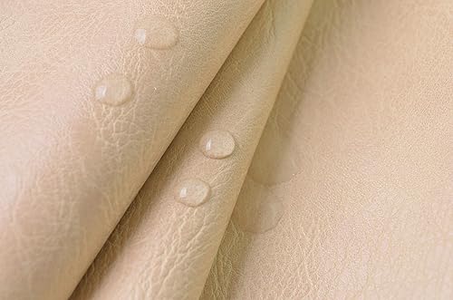 Miniatura 4 de Tela gruesa de piel sintética de grano suave de piel sintética para muebles, tapicería, sofá, sillas, cojines, tela de tapicería de vinilo (1 yarda,