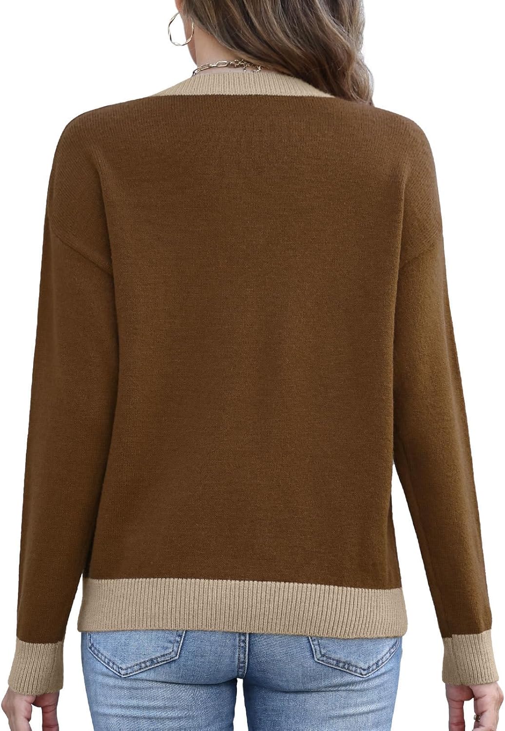 MixShe Womens Sweaters 2025 Fall Fashion Crewneck Tunic Tops - Image 2