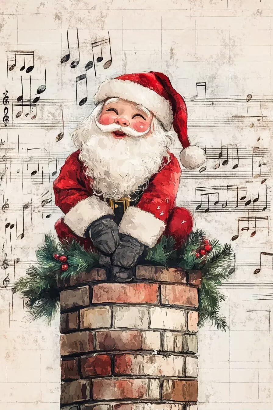 Sroaung Santa Claus Diamond Art Kits for Adults- 5D Diamond Painting Kits Christmas Painting Arts Crafts for Adults Home Wall Decor Gift Christmas Decorations 20X20 Inch