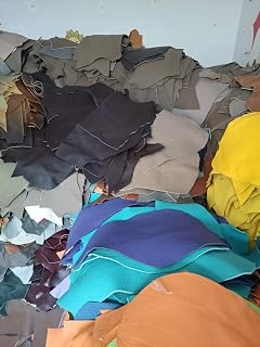 Craft Leather - Top Grain Leather Scrap for Crafting, Leather Scraps 2-4 oz (0.8-1.8mm) Thickness for Making Key Chains, Journal Covers, Purses and Much More.(1lb)