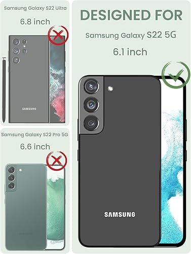 Miniatura 2 de Dretal Funda para Samsung Galaxy S22 5G floral, de grado militar, probada contra caídas, parte trasera dura y borde suave, funda protectora de