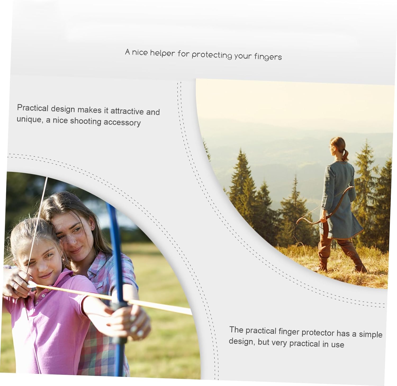 HANABASS 2pcs Archery Finger Stall Two Fingers Glove Wear-Resistant Archery Equipment Gloves