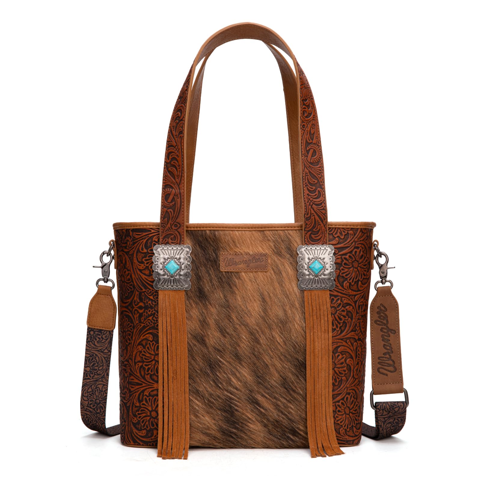 Montana West Wrangler Cowhide Tote Bag