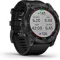 Vista 3 de Garmin Fenix 7X Solar Multisport Reloj GPS gris pizarra con correa negra