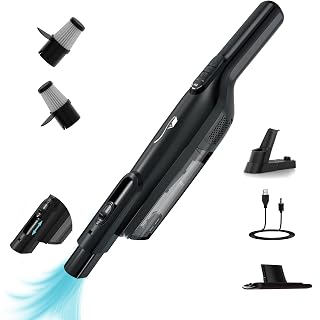 Cordless Handheld Vacuum, Lightweight Portable Hand Vacuum Cleaner with LED Light,Rechargeable Hand Held Vacuum with One-Touch Empty, Powerful Suction for Office, Home,Car, Coal - Amazon product rated Grade A