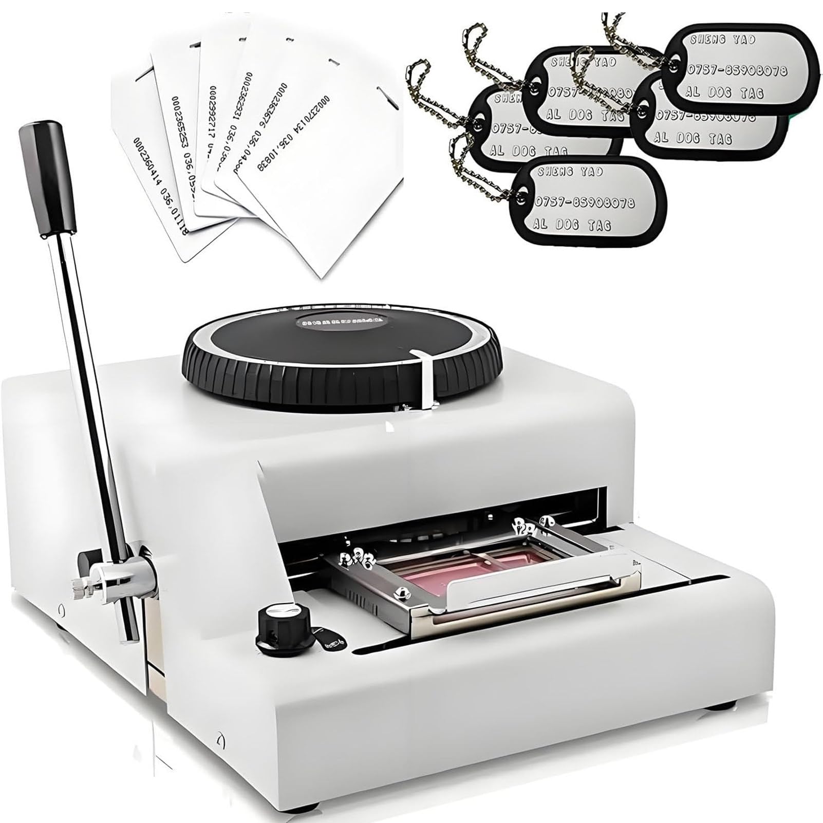Ofyphth Embossing Machine Convexcontains 72 Characters, Manual Dog Tag Embosser Machine, Code Printer and Embossing Machine, for Precise Embossing.