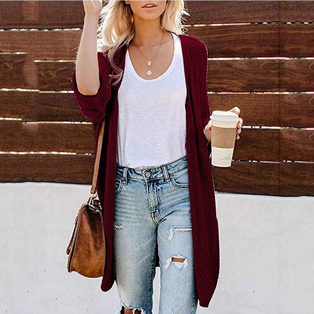 Womens Kimono Long Batwing Sleeve Open Front Chunky Cable Knit Cardigan Sweater Oversized Fall Winter Tops at  Women’s Clothing store