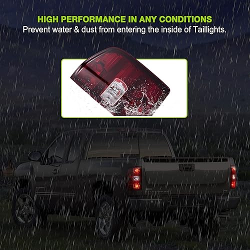Miniatura 7 de Luces traseras compatibles con Chevy Silverado 1500 2500 HD 3500 HD 2007-2013 GMC Sierra 2500 HD 2012-2014 luces traseras sin arnés de cableado