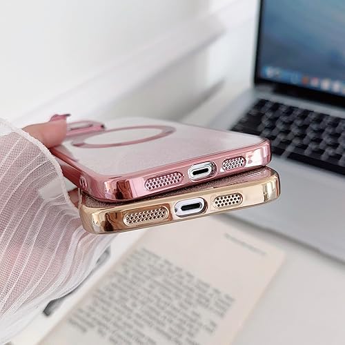 Miniatura 7 de Magsafe - Funda para iPhone 11 Pro Max con purpurina fuerte atracción magnética Protección completa de la lente de la cámara, chapado de lujo,