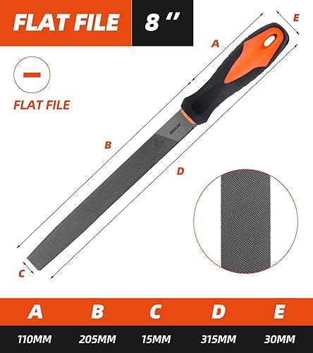 Miniatura 9 de 10" manijas planas del fichero del fichero de la aguja, acero endurecido de la fuerza de aleación