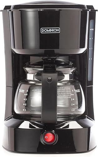 Miniatura 3 de Dominion Cafetera compacta de 5 tazas, silenciosa con luz indicadora LED de encendidoapagado, función de pausa automática, cafetera antigoteo fácil