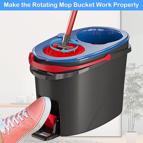 Miniatura 6 de 4 piezas de repuesto de trapeador giratorio, cubo de fregona giratoria, repuesto de piñones de engranaje compatibles con Ocedar, piñones de