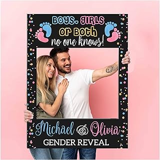 Twin Babies Gender Reveal, Twin Baby Shower Photo Prop, Boys or Girls, Gender Reveal Photo Booth Frame, Gender Reveal Party, Baby Reveal Party, Handmade DIY Party Supply Photo Booth Size 36x24,48x36