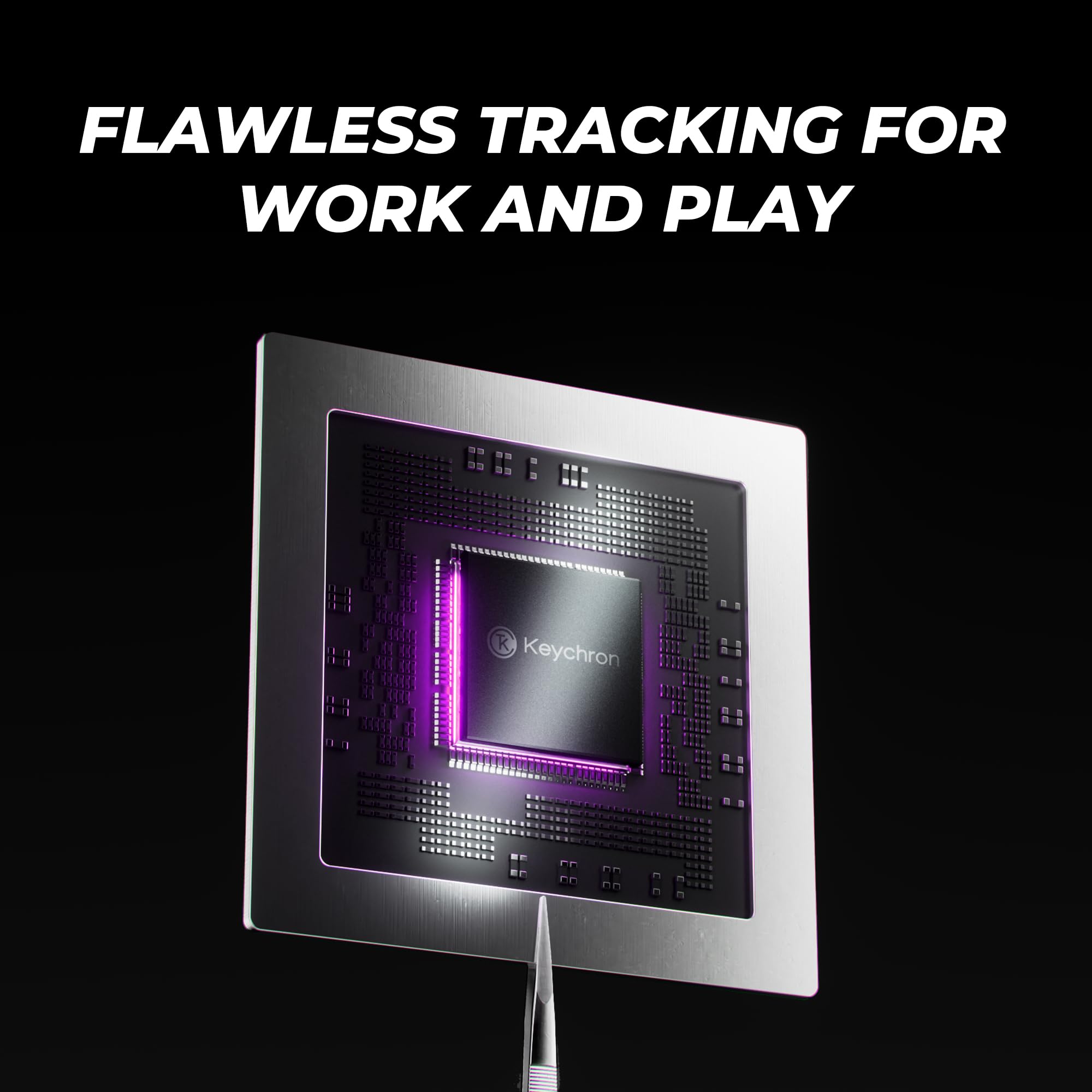 Keychron M3 Mouse da gioco ottico wireless, sensore PixArt Paw 3950, 30000 dpi 2.4 GHz/Bluetooth 5.3, retroilluminazione a LED RGB, 79 g pulsante macro programmabile leggero per Windows PC/Mac - Nero