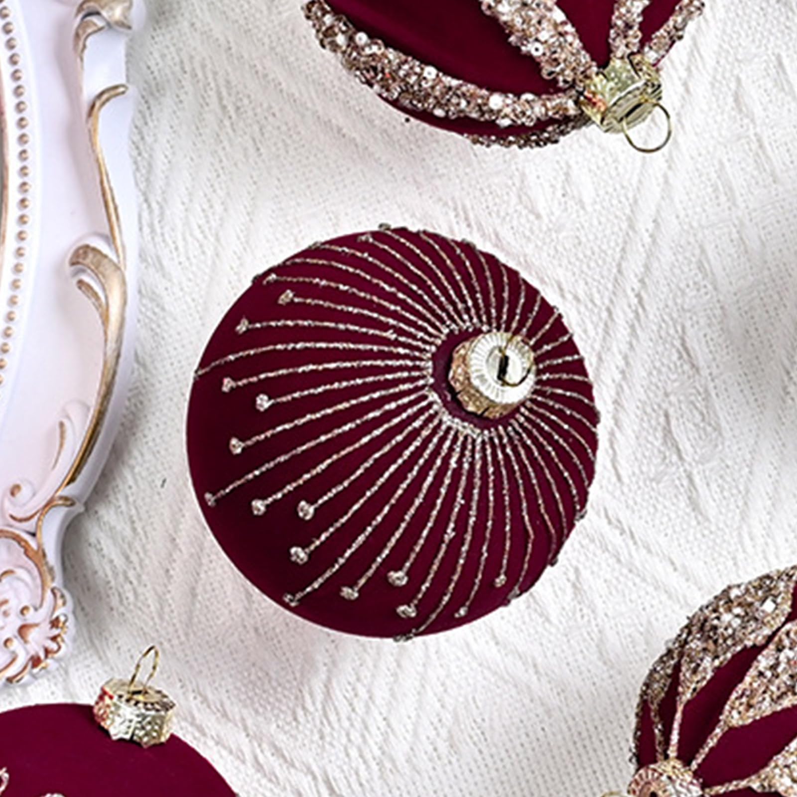 12 decorazioni scintillanti per l ' albero con palline Natale da appendere per decorazioni natalizie per interni esterni