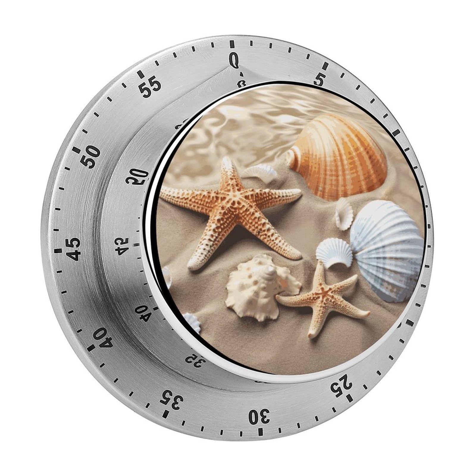 Adfgyerh Style Sea Shell Starfish Timer For Cooking, Kitchen Timer Magnetic No Batteries Required, Mechanical Timer With Loud Alarm, For Fitness Baking Exercise Oven