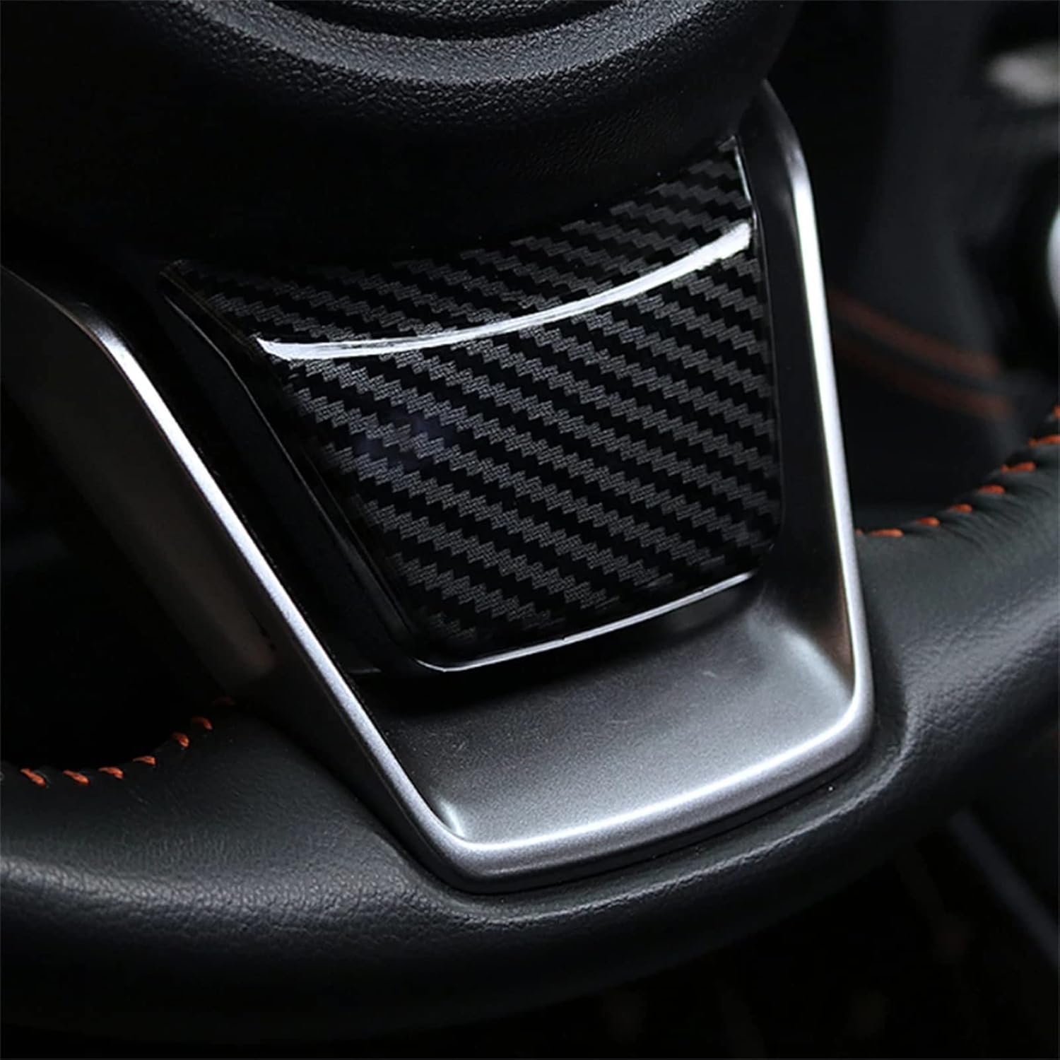 4PCS ABS Carbon Fiber Steering Wheel Panel Frame Trim Cover for Subaru Forester Ascent SUV 2019-2024,for Impreza 2017-2024,for Legacy/Outback 2018-2024,for Crosstrek 2018-2024