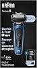 Rasuradora Eléctrica Braun para Hombre, Serie 6 6120s, Afeitado en Seco y Húmedo, Modos Turbo y Suave, con Recortadora de Precisión y Estuche, Azul Verde Certificado: Ahorro de Energía Certificado 7