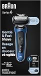Braun Electric Razor for Men Series 6, Beard Shaver, Electric Shaver, GentleFlex, SkinGentle Foil, with Precision Trimmer, S6 6120s, 1 item