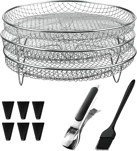 7.8in Stainless Steel Air Fryer Basket for 4.2QT–5.8QT Air Fryers & Ovens