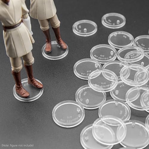 Miniatura 5 de SIXPOINTS 70 piezas de base redonda transparente compatible con figura de acción de película de 3.75 pulgadas, modelo MODERN G i JoeMarvel, disco de
