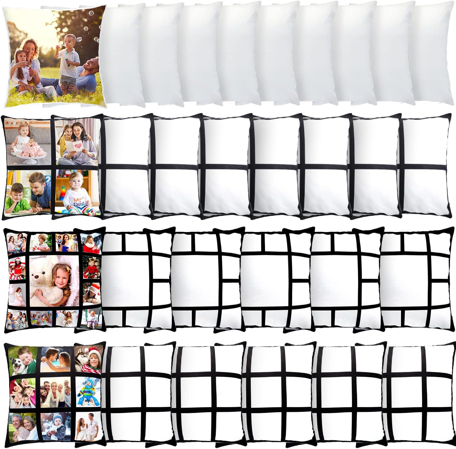 30 Pieces Sublimation Blanks Pillow Case Polyester Sublimation Pillow Cover 17.7 x 17.7 Inch Cushion Case DIY Heat Transfer Throw Pillow Covers Blank with Zipper for Sofa Couch Sublimation Printing