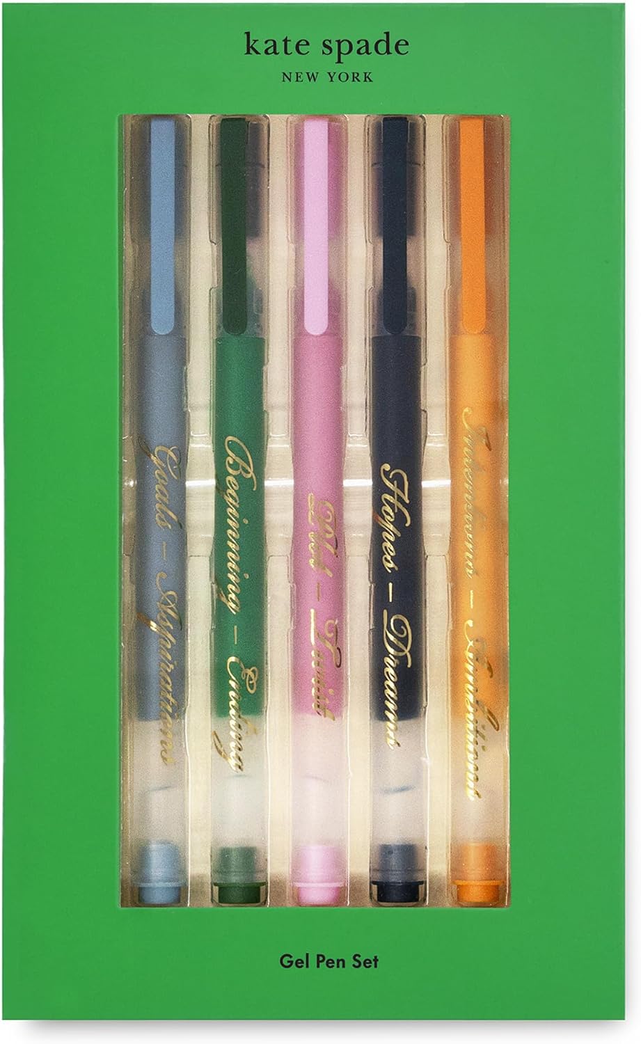kate spade new york Gel Pen Set of 5, Goal Aspirations (Assorted Colors) image 2