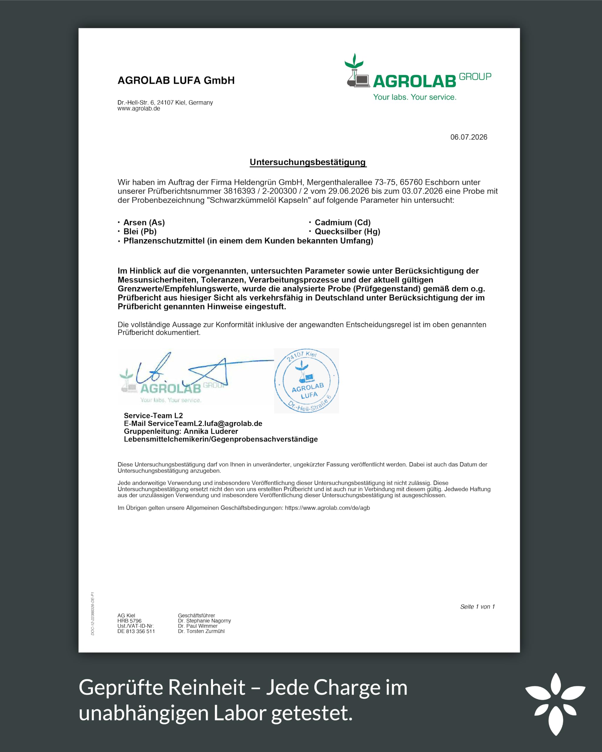 Heldengrün® BIO Schwarzkümmelöl Kapseln [HOCHDOSIERT] 3x190 St. | Kaltgepresst aus Ägypten · 3-Monats-Vorrat pro Dose · Laborgeprüft · vegan & magensaftresistent · Deutsches Startup