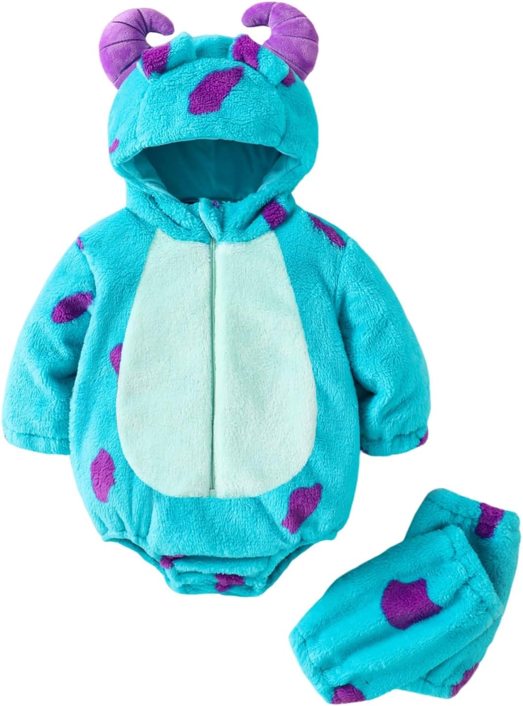 Baby Halloween Costume Cute Animals Demon Monster Cosplay Costume Fleece Hooded Romper Outfits